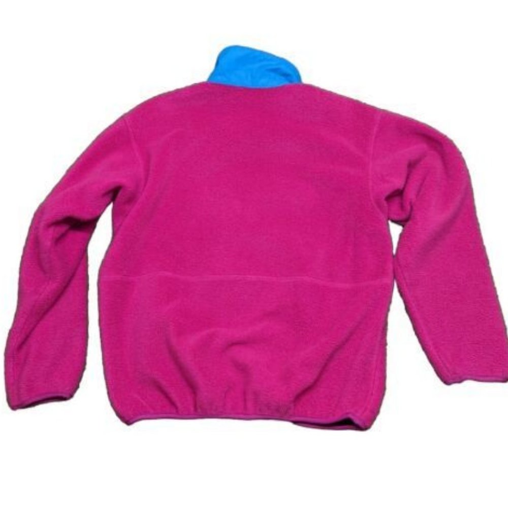 Patagonia Kangaroo Pocket Zip Bright Pink Fleece Jacket Women's Size 12 USA - Picture 7 of 10